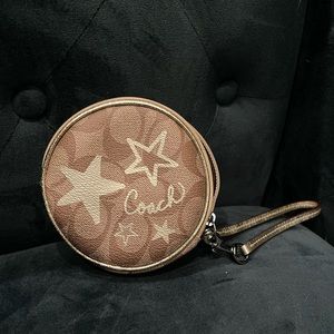 Coach Coin Wristlet with Attached letting